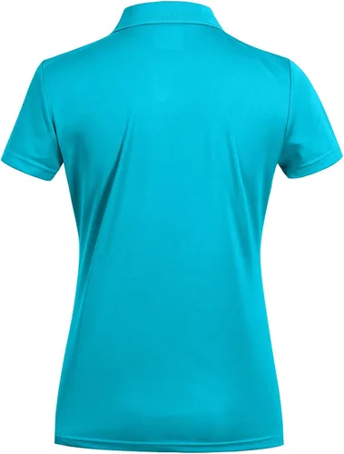 Vista 2 de MOHEEN Polo de golf de manga corta para mujer, de secado rápido, absorbe la humedad, rendimiento atlético