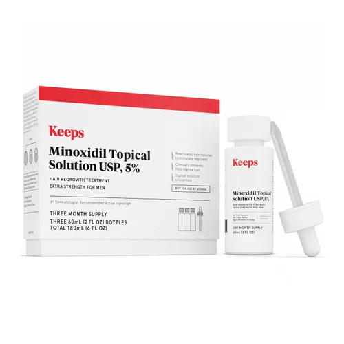 Vista 9 de Keeps Extra Strength Minoxidil para hombres - 5% espuma de minoxidil para pérdida y crecimiento del cabello para zonas delgadas y calvas - productos
