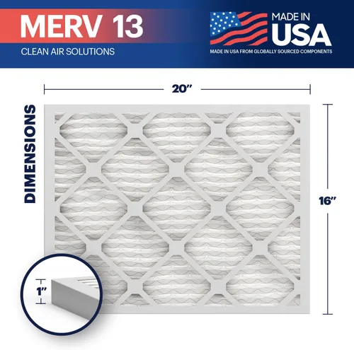 Vista 2 de BNX TruFilter - Filtro de aire para horno de CA MERV 13 de 16 x 20 x 1 pulgadas (paquete de 2) - Fabricado en Estados Unidos - Filtros de aire