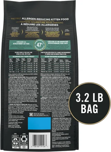 Vista 7 de Purina Pro Plan LiveClear - Comida seca para gatitos, reductor de alérgenos para gatos, fórmula de pollo y arroz - Bolsa de 3.2 lb