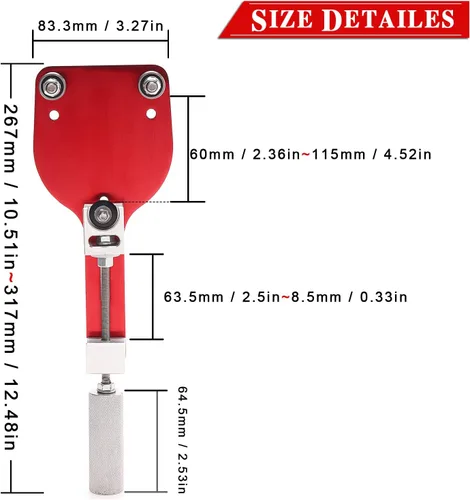 Vista 2 de 77750 Herramienta de corte de filtro de aceite para rango de corte de filtro 2-3/8" - 5" Rojo