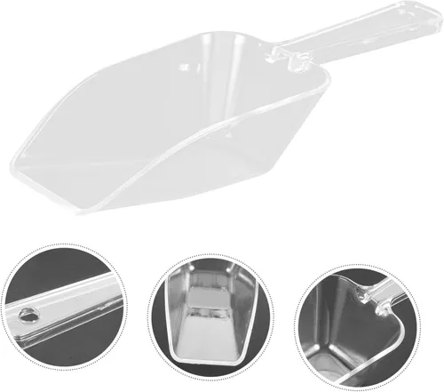 Vista 5 de Zerodeko Espátula cilíndrica para helado de 4 piezas, mini taza medidora de plástico para postre estilo aleatorio