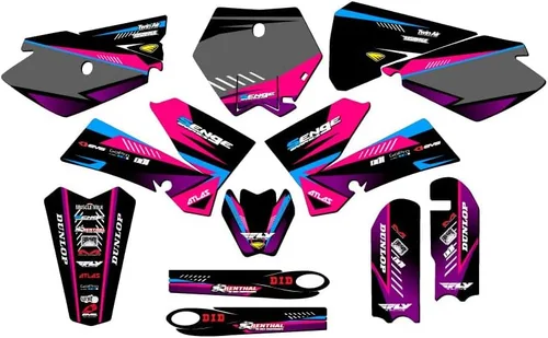 Vista 6 de Kit de base gráfica SX 105 Surge Black Senge 2006-2012 compatible con KTM