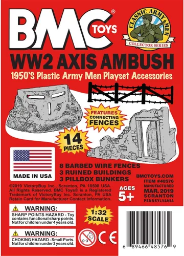 Vista 6 de BMC Classic Marx Axis Ambush - 14pc Gris Plástico Ejército Hombres Playset Accesorios