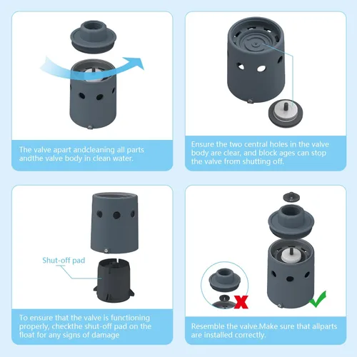 Vista 7 de Válvula de flotador de 1" para tanque de agua, Válvula de control automático de nivel de agua, Válvula de llenado de alto flujo para tanque
