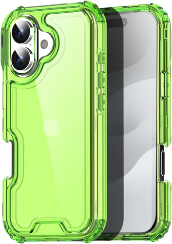 Vista 15 de AICase para iPhone 17 Transparente, Resistente Duradera de 3 Capas de Cristal Transparente [No amarillea]