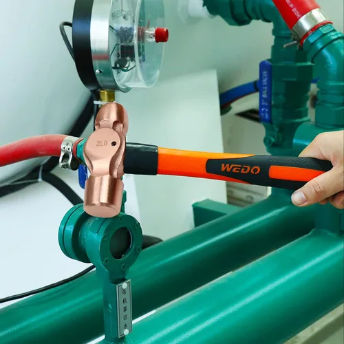 Vista 6 de WEDO Martillo de bola de cobre de 16 oz, martillo de bola con mango de fibra de vidrio, longitud 11.811 in, forjado a presión, resistente a