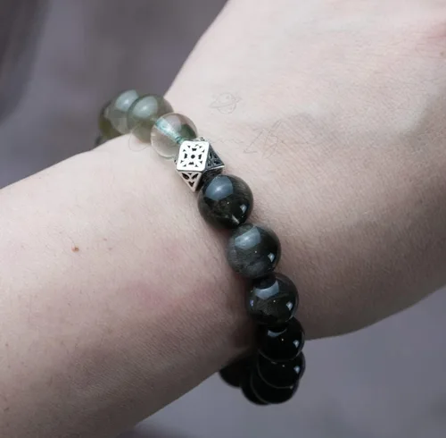 Vista 73 de Precious Gemstone Natural Crystal Healing Bracelet, Rutilated Quartz, Moonstone, Quartz Handmade Original Design Bracelet