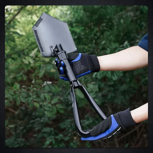 Vista 8 de REDCAMP Pala Plegable de Supervivencia para Camping de 23" con Funda, Pala Táctica de Acero al Manganeso de Servicio Pesado con Mango de Tres