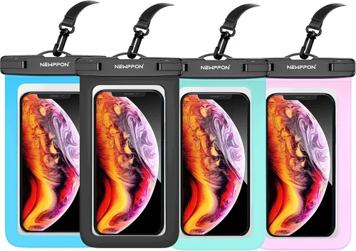 Vista 8 de Paquete de 100 bolsas impermeables para teléfono celular de 8.5 pulgadas – Funda seca bajo el agua – Protector transparente a prueba de agua