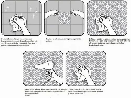 Vista 8 de 16 calcomanías decorativas estilo mandala, 6 x 6 pulgadas (DS-01-L)