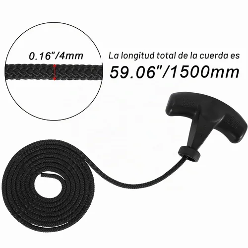 Vista 3 de Arrancador de retroceso Mango de cuerda de arranque para cortacésped, generador de bombas de agua, arandelas a presión, compresor de aire, divisor
