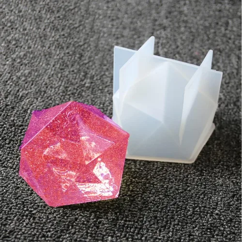 Vista 5 de 2 moldes de resina de gemas, moldes de silicona de piedras de cristal para resina, moldes de resina epoxi de cuarzo geométrico, manualidades, velas