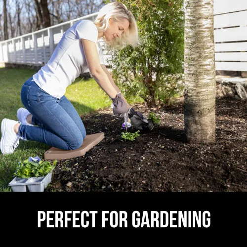 Vista 8 de GORILLA GRIP Almohadilla de Espuma Suave para Arrodillarse Extra Gruesa, Patente Pendiente, Cojín de Rodillas Grandes para Jardinería, Baño