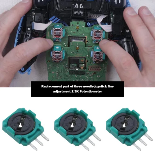 Vista 2 de Create idea 8 bolsillos de repuesto para joystick de 3 pines, compatibles con controladores PS4, sensores de potenciómetro de recortadora de 10 K