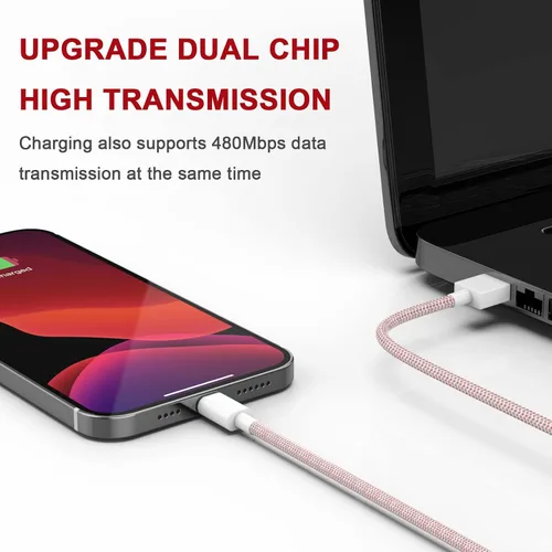 Vista 5 de Paquete de 6 [certificado MFi] para cargador de iPhone de 3/3/6/6/9 pies de largo, cable Lightning de carga rápida USB de alta velocidad, compatible