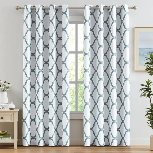 Vista 15 de Melodieux - Cortinas de bolsillo de moda marroquí para cocina, cafetería o baño, pequeñas ventanas
