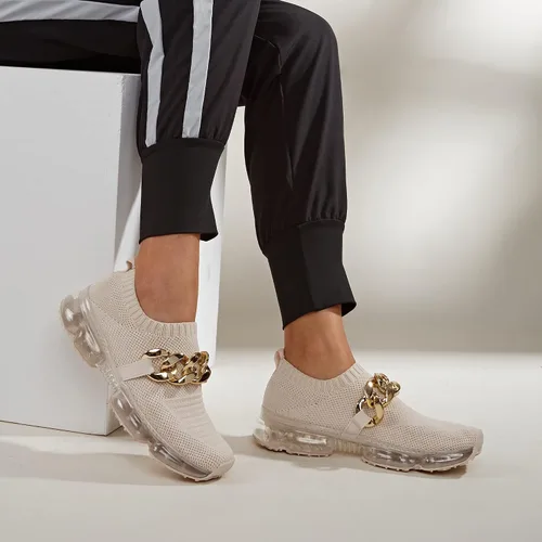Vista 7 de LUCKY STEP Tenis con cámara de aire a la moda para mujer, transpirables, informales, cómodos y ligeros, para caminar