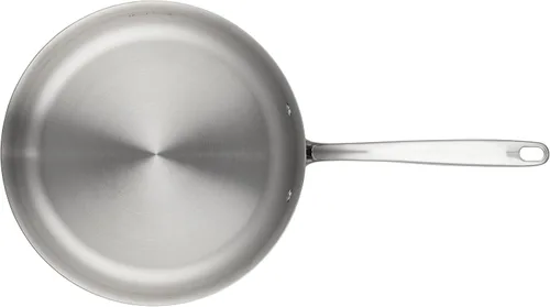 Vista 2 de Breville Clad - Sartén para saltear de acero inoxidable, sartén con tapa, 3.5 cuartos de galón, color plateado