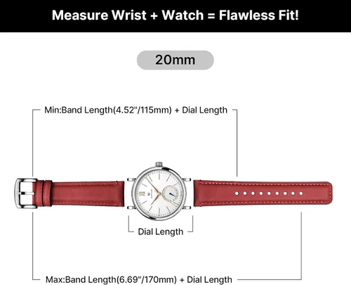 Vista 42 de Fullmosa Correa de reloj de liberación rápida de 0.866 in, 0.787 in y 0.709 in, bandas de cuero bruñido para Samsung Galaxy Watch/Garmin Watch