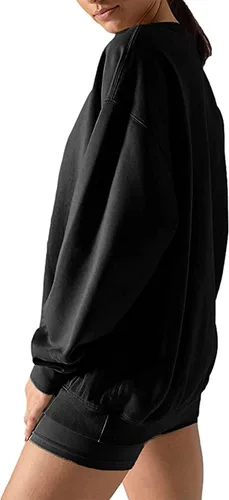 Vista 4 de Remidoo Sudaderas de gran tamaño con estampado de sol y luna para mujer