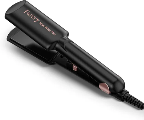 Vista 7 de FARERY Mini plancha de pelo de viaje, plancha plana portátil de 1.5 Negro