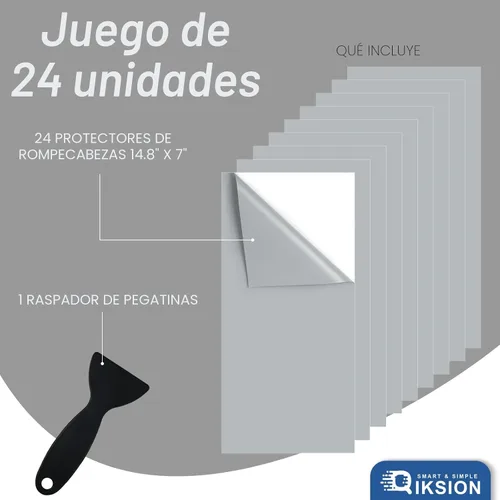 Vista 2 de QIKSION 24 hojas de ahorro de rompecabezas, hojas de pegamento de rompecabezas para 1000-3000 piezas Preserve & Frame - Rompecabezas de 4 piezas