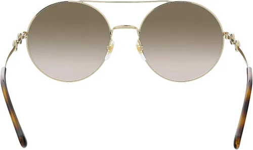 Vista 4 de Gucci GG 0878S 002 - Gafas de sol redondas de metal dorado con lente degradado marrón