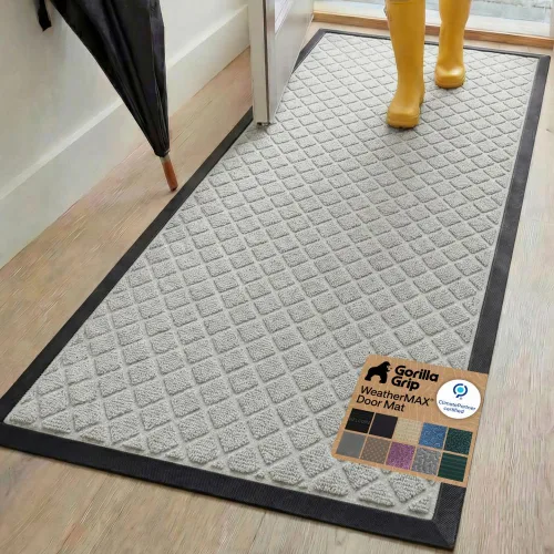 Vista 70 de Gorilla Grip - Tapete WeatherMax todo terreno 100% impermeable, caucho natural, resistente a manchas y decoloración, interior y exterior, fácil