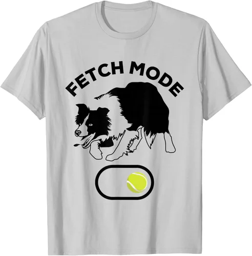 Vista 25 de Border Collie Stuff - Camiseta de pelota de tenis para hombre, Border Collie Fetch, Blanco Gris Oscuro