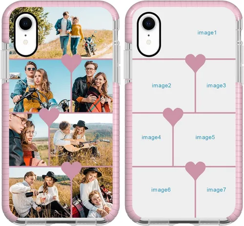 Vista 20 de Funda de teléfono personalizada para iPhone XR, diseño personalizado de fotos de collage de múltiples imágenes, resistente a los golpes, resistente