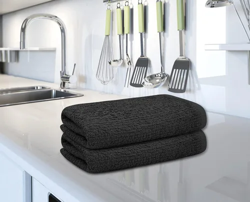 Vista 4 de Juego de 24 trapos de cocina de 16 x 19 pulgadas, 100 % algodón, absorbente, para cocina, trapos de limpieza para restaurantes