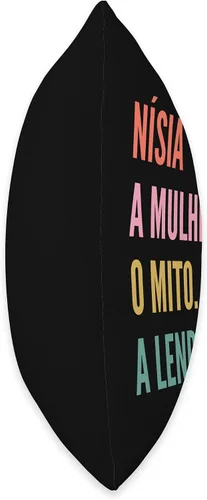Vista 2 de Funny Portuguese First Name Design - Nísia Throw Pillow