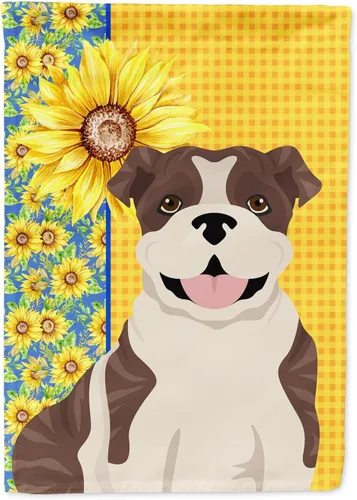 Vista 339 de Caroline's Treasures WDK5313GF Bandera de jardín con diseño de girasoles de verano, color negro y tostado, Airedale Terrier para buzón, bandera