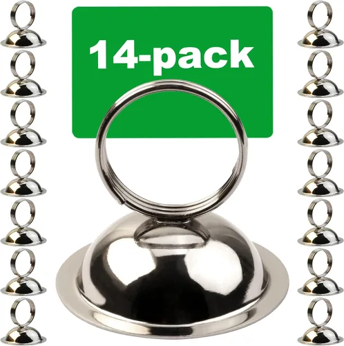 Vista 8 de Soporte para números de mesa, soportes para fotos, soporte para tarjetas de lugar, clip de anillo, soporte de menú para tarjetas de menú para boda