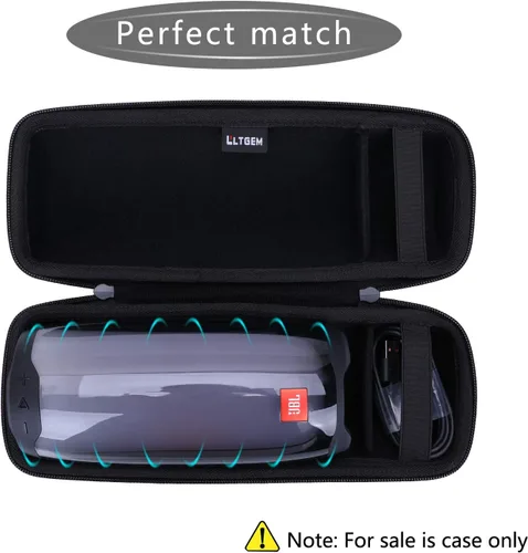 Vista 2 de LTGEM - Funda compatible con altavoz portátil JBL Pulse 4, color negro Impermeable y a prueba de golpes