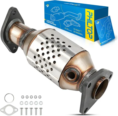 Vista 76 de PHILTOP Convertidor Catalítico de Ajuste Directo para Murano 2009 2010 2011 2012 2013 2014 3.5L, Cáscara de Acero Inoxidable Aluminio 203-1010