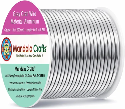 Vista 78 de Mandala Crafts - Alambre de aluminio anodizado de calibre 22 para hacer joyas - 137.2 m de alambre flexible surtido y coloreado - Doble para bonsái