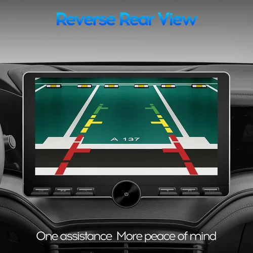 Vista 7 de 10" IPS QLED 1080P Full Touch 2+32G Doble DIN Radio de Coche Audio Video Receptores Estéreo con Apple CarPlay Android Auto Cámara de Visión Trasera