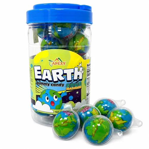 Vista 14 de Apexy Mixed Planets - Dulces Gomosos con Centro Líquido Afrutado Sin Grasa, Divertidos y Deliciosos Dulces Temáticos del Espacio Ideales