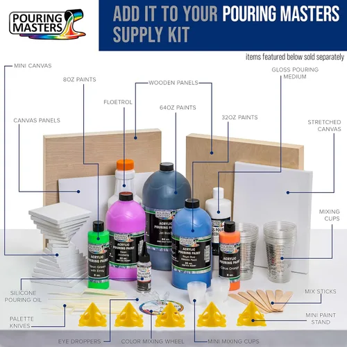 Vista 6 de Pouring Masters Professional Effects - Tela mediana de 4 onzas, extensor, mejora la adherencia de pintura a los textiles, medio de tela para pintura