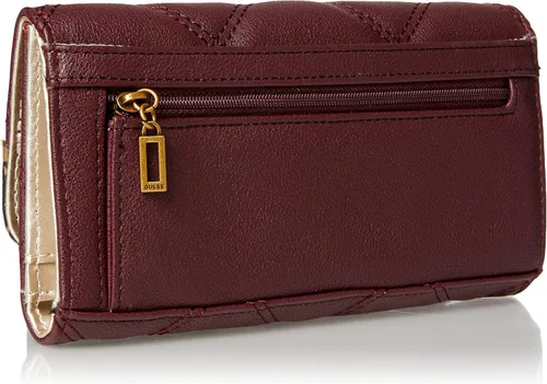 Vista 2 de GUESS Katey Cartera de mano múltiple, borgoña Multi, talla única