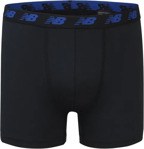 Vista 5 de New Balance Performance - Calzoncillos tipo bóxer para niño Negro/Team Royal/Blanco/Estampado Imán