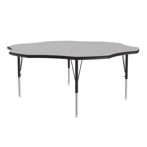 Vista 61 de Correll Mesa de Actividades Rectangular para Aula de 24"x36", Altura Ajustable (19"-29"), Granito Negro Laminado Térmico Fusionado Duradero