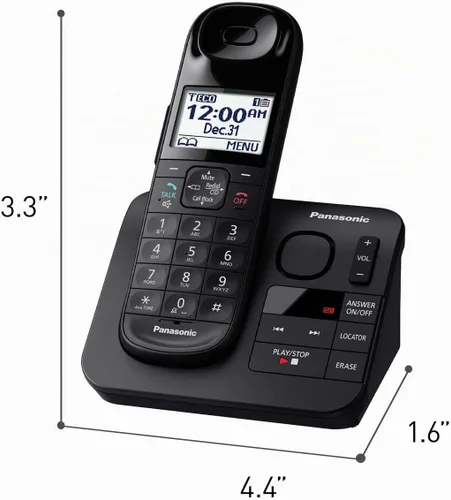Vista 3 de Teléfono fijo Panasonic KX-TGL432B Dect_6.0, 2 unidades, color negro
