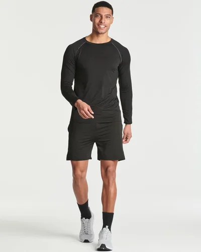 Vista 5 de Real Essentials Paquete de 4 camiseta de compresión de manga larga para hombre para clima frío (disponible en tallas grandes y altas)