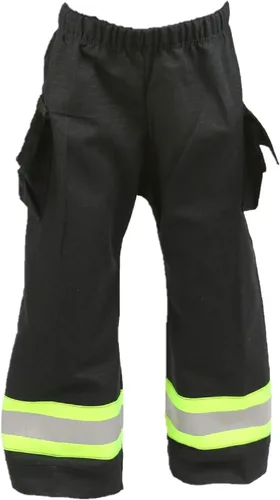 Vista 3 de Traje de bombero personalizado negro de 3 piezas para niños pequeños