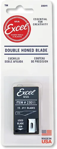 Vista 6 de Excel Blades #11 Paquete de 15 cuchillas de repuesto para cuchillos artesanales con dispensador