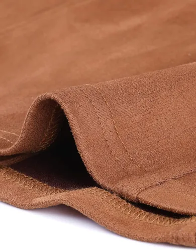 Vista 6 de Allegra K Chaleco de Gamuza Sintética Utilitario para Mujer con Botones sin Mangas con Bolsillo Cargo