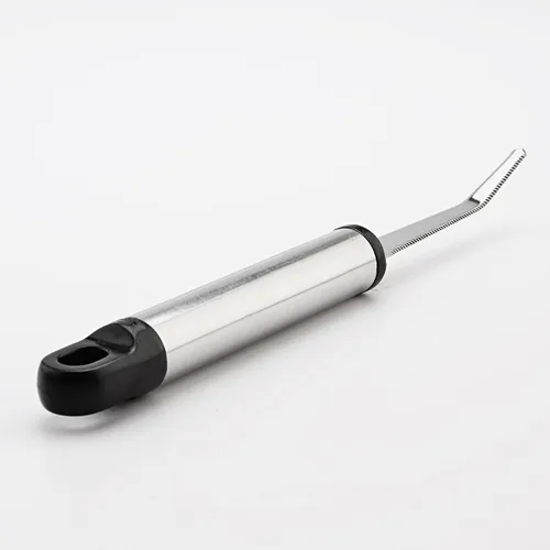 Vista 7 de Cuchillo de fruta de pomelo, utilidad dentada curvada de acero inoxidable con pelador de cocina de mango largo